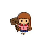 Curly girl's daily life（個別スタンプ：3）