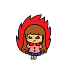Curly girl's daily life（個別スタンプ：9）