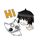 Zoe＆Three Eyes Cat（個別スタンプ：1）