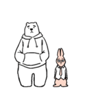 しろくまとうさぎ（個別スタンプ：5）