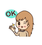 Cute girl in one (fine) day（個別スタンプ：9）