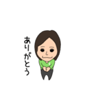 前髪わけ子さん（個別スタンプ：3）
