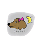 おしゃれ大好きダックスフンドちゃん。（個別スタンプ：3）