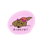 おしゃれ大好きダックスフンドちゃん。（個別スタンプ：9）