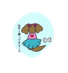 おしゃれ大好きダックスフンドちゃん。（個別スタンプ：27）
