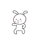 White Weird Rabbit (Animated)（個別スタンプ：3）