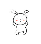 White Weird Rabbit (Animated)（個別スタンプ：5）