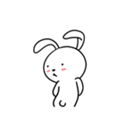 White Weird Rabbit (Animated)（個別スタンプ：9）
