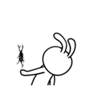 White Weird Rabbit (Animated)（個別スタンプ：12）