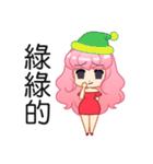 A Pink Hair Lady-Yoyo（個別スタンプ：33）