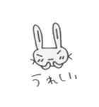 つり目うさぎのしろたさん4（個別スタンプ：5）