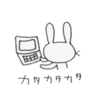 つり目うさぎのしろたさん4（個別スタンプ：17）
