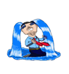Tie Men strong uncle, he is no sense.（個別スタンプ：12）