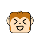 Cute Face and Monkey（個別スタンプ：3）