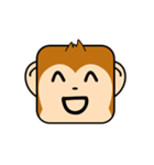 Cute Face and Monkey（個別スタンプ：5）