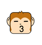 Cute Face and Monkey（個別スタンプ：6）
