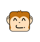 Cute Face and Monkey（個別スタンプ：7）
