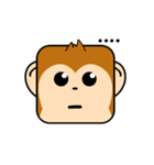 Cute Face and Monkey（個別スタンプ：8）
