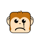 Cute Face and Monkey（個別スタンプ：17）