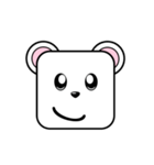 Cute Face and Polar bear（個別スタンプ：1）