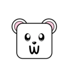 Cute Face and Polar bear（個別スタンプ：2）