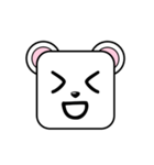 Cute Face and Polar bear（個別スタンプ：3）