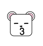 Cute Face and Polar bear（個別スタンプ：6）