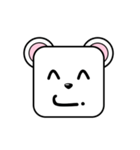 Cute Face and Polar bear（個別スタンプ：7）