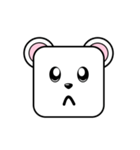 Cute Face and Polar bear（個別スタンプ：9）