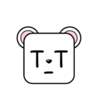 Cute Face and Polar bear（個別スタンプ：10）