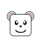 Cute Face and Polar bear（個別スタンプ：14）