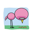 little pink crane（個別スタンプ：11）