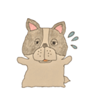 フレンチブルドッグズ。（個別スタンプ：34）
