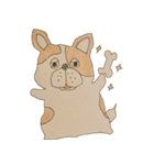 フレンチブルドッグズ。（個別スタンプ：37）