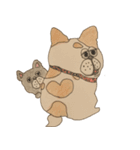 フレンチブルドッグズ。（個別スタンプ：39）