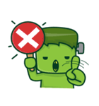 The Naughty Cute Green Monster（個別スタンプ：8）