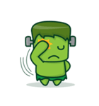 The Naughty Cute Green Monster（個別スタンプ：9）
