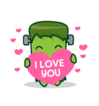 The Naughty Cute Green Monster（個別スタンプ：38）
