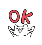 しろいねこスタンプ（個別スタンプ：7）