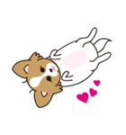 看板犬・パピヨンのあかね（個別スタンプ：18）