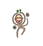 ほのぼのおさるマン（個別スタンプ：6）