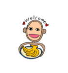 ほのぼのおさるマン（個別スタンプ：14）