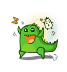 Funny Green Dino（個別スタンプ：1）