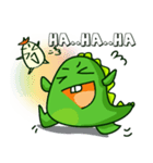 Funny Green Dino（個別スタンプ：3）