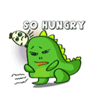 Funny Green Dino（個別スタンプ：7）