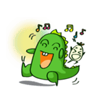 Funny Green Dino（個別スタンプ：10）