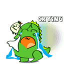 Funny Green Dino（個別スタンプ：17）