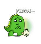 Funny Green Dino（個別スタンプ：18）