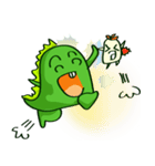 Funny Green Dino（個別スタンプ：25）