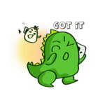 Funny Green Dino（個別スタンプ：26）